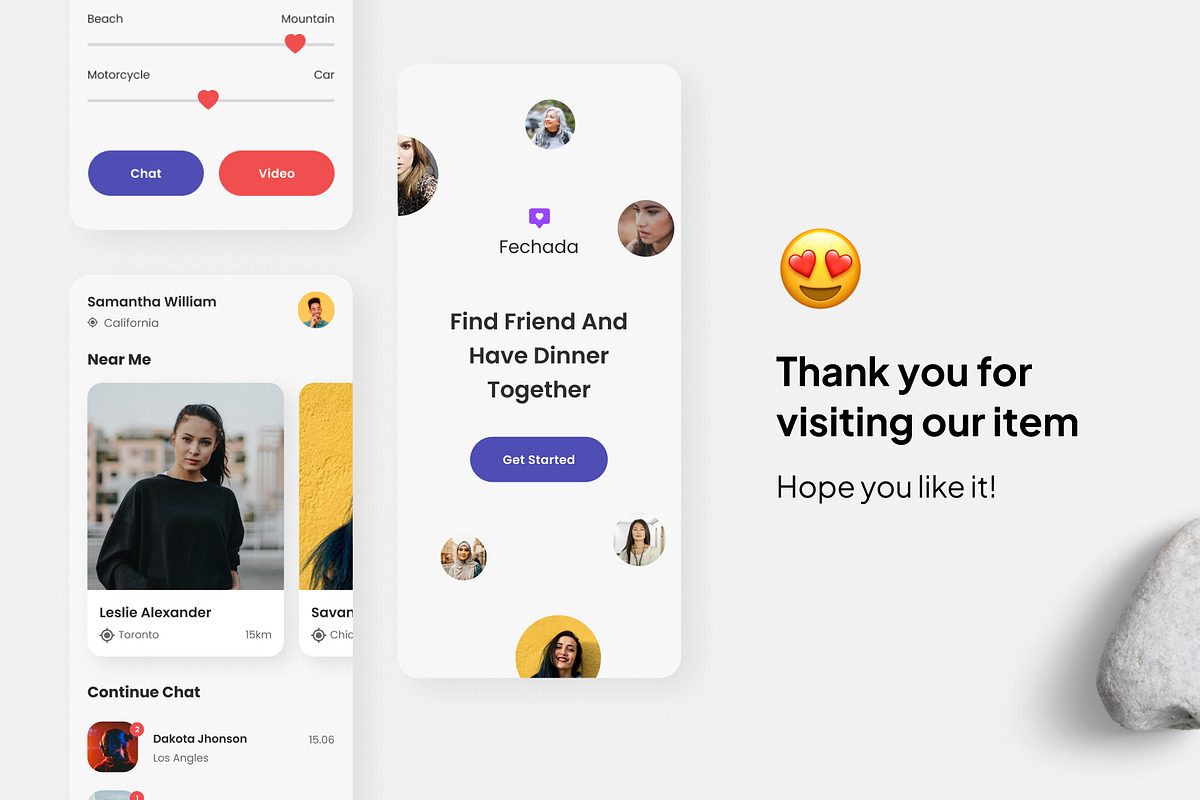 Fechada - Dating Mobile App, an UI Kit Template by Panen Creative (Photo 3 of 3)