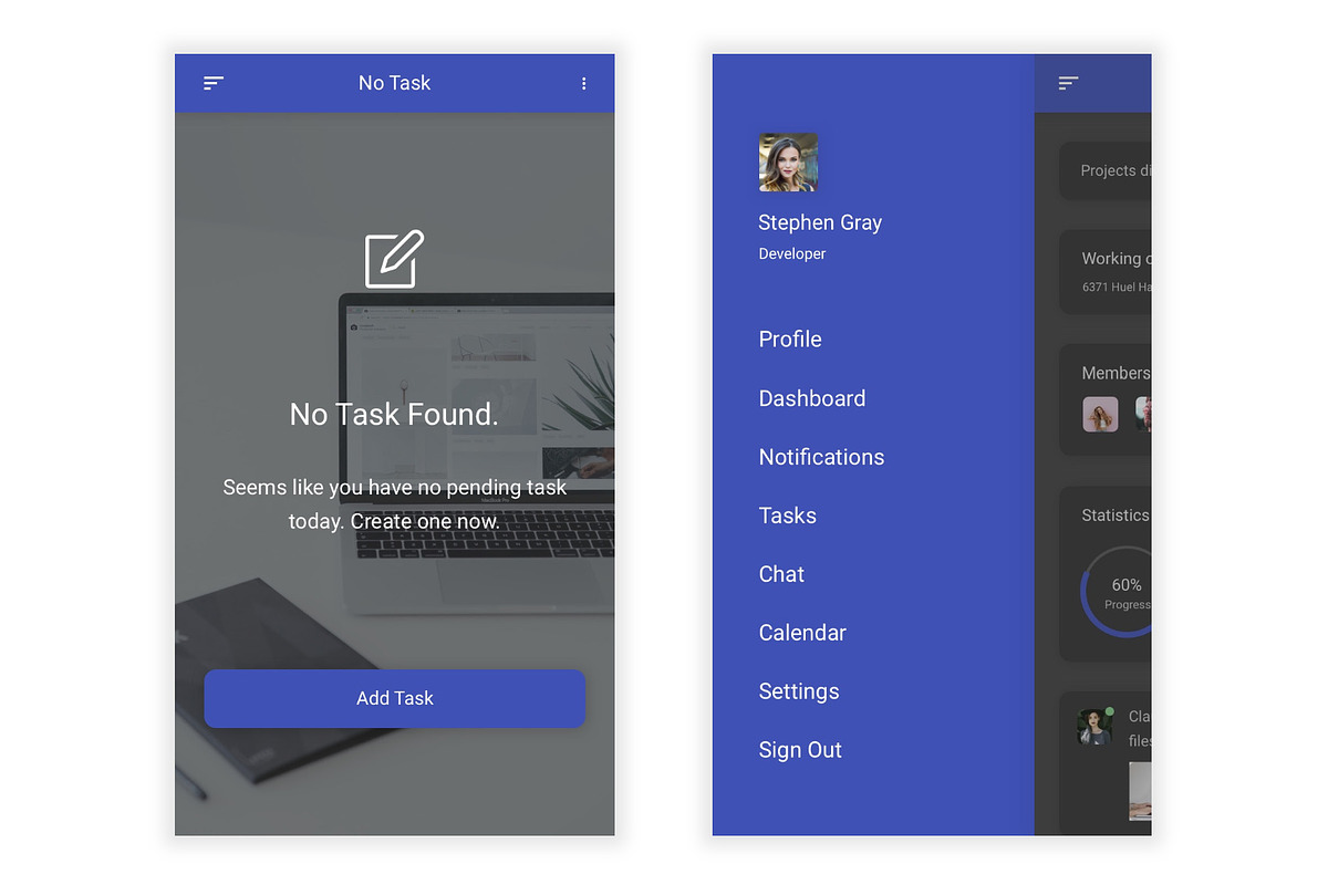 Daily Task Management Sketch UI Kit, an UI Kit Template by themelove