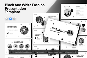 Black And White Fashion Keynote, a Presentation Template by Annora Studio