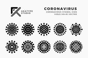 Coronavirus Icon Vector, an Icon by Akatype Studio