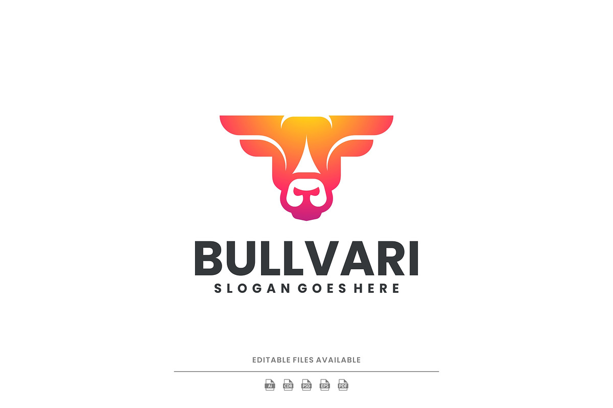 Modern Gradient Head Bull Logo, a Branding & Logo Template by Artnivora.Std (Photo 1 of 4)