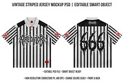 Vintage Striped Jersey Mockup PSD, a Shirt Mockup by std.badboy (Thumbnail 1 of 4)