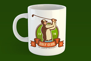 Golf Retro Logo Set