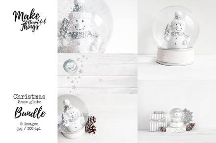 Snow globe Christmas bundle #9205, a Holiday Photo by Make Beautiful Things