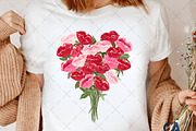 Watercolor Valentines Roses Clipart, an Illustration by Creative Art (Thumbnail 3 of 6)