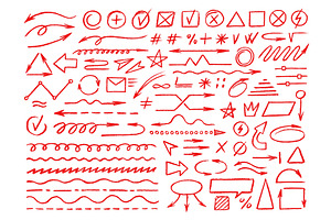 Doodle red crayon pencil, an Education Illustration by Buch&Bee