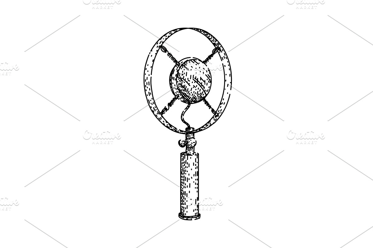 audio microphone sketch hand drawn, an Illustration by pikepicture