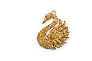 Swan Pendant -01 Printable Jewelry