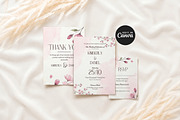 Pink Floral Wedding Invitation Suite, an Invitation Template by Arslan (Thumbnail 4 of 6)