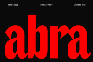 Abra - Display Font, a Sans Serif Font by Viswell