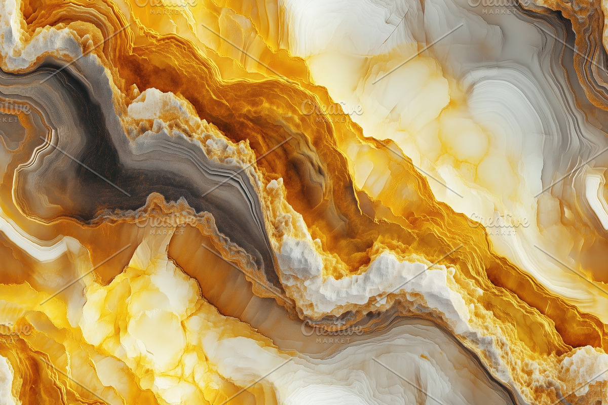 Seamless Citrine beautifully patterned agate stone with rich golden, white, and, a Texture Graphic by Textures & Backgrounds