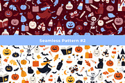 Halloween Clipart & Patterns, a Seasonal Illustration by VasilkovS (Thumbnail 6 of 6)