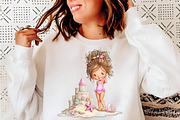 Summer Girls Png Clipart Bundle, an Illustration by SinaCreation (Thumbnail 9 of 9)