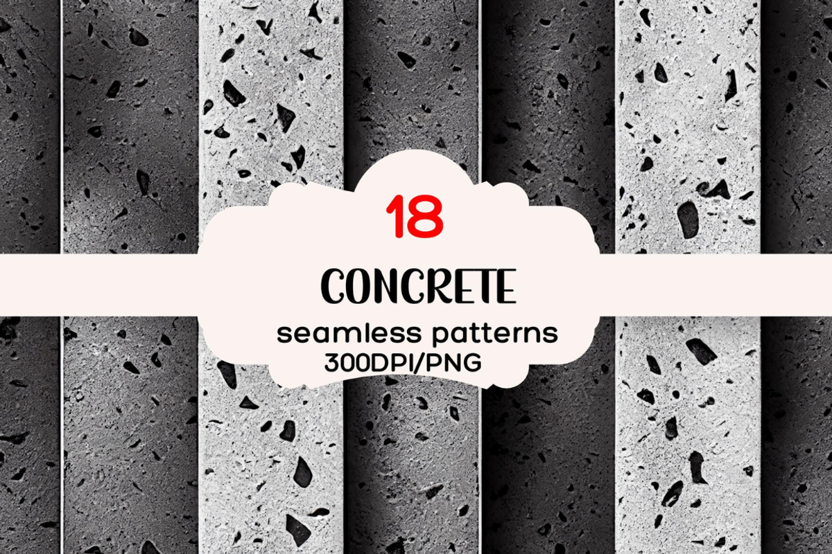 Concrete Seamless Patterns, a Pattern Graphic by PrintablesByFranklyn (Photo 1 of 10)
