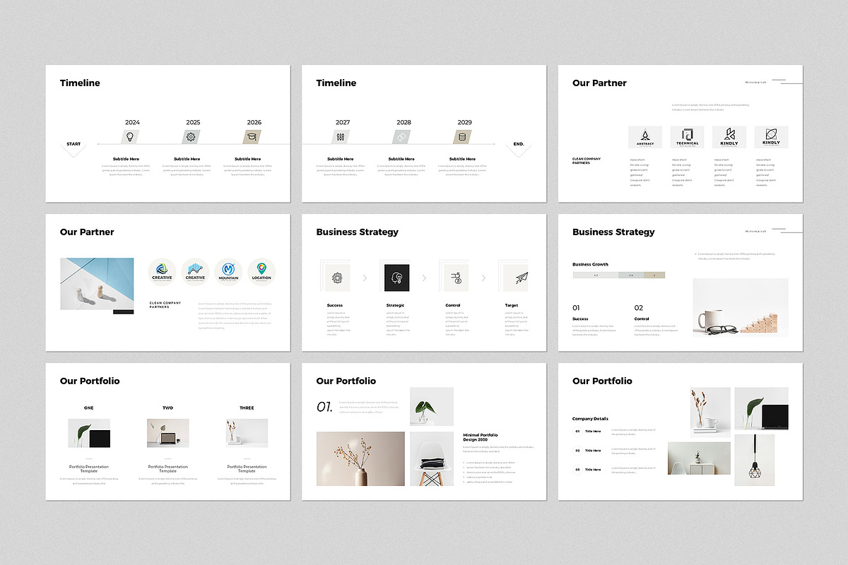 Minimal Presentation Template, a Presentation Template by GenerousArt (Photo 5 of 10)