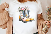 Boots with Spring Flowers Sublimatio, an Illustration by CreationArt (Thumbnail 4 of 7)