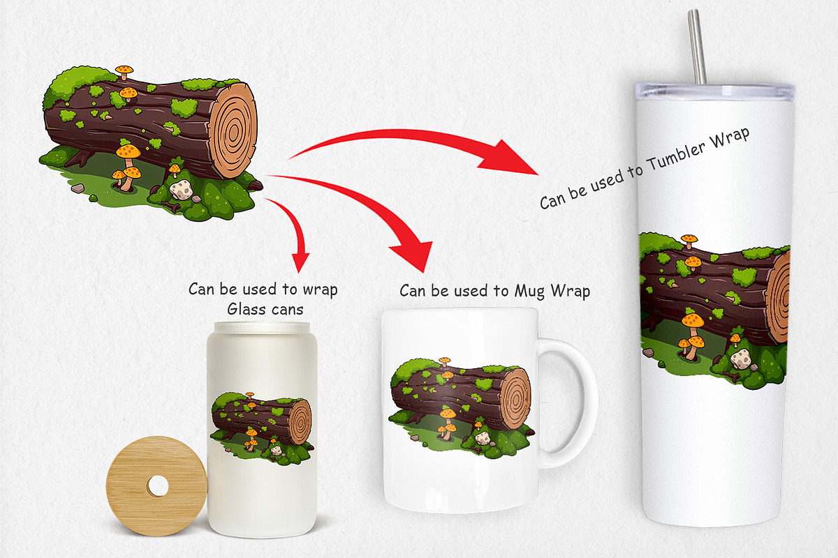 Fallen Log Clipart, a Graphic by Artnoy (Photo 4 of 5)