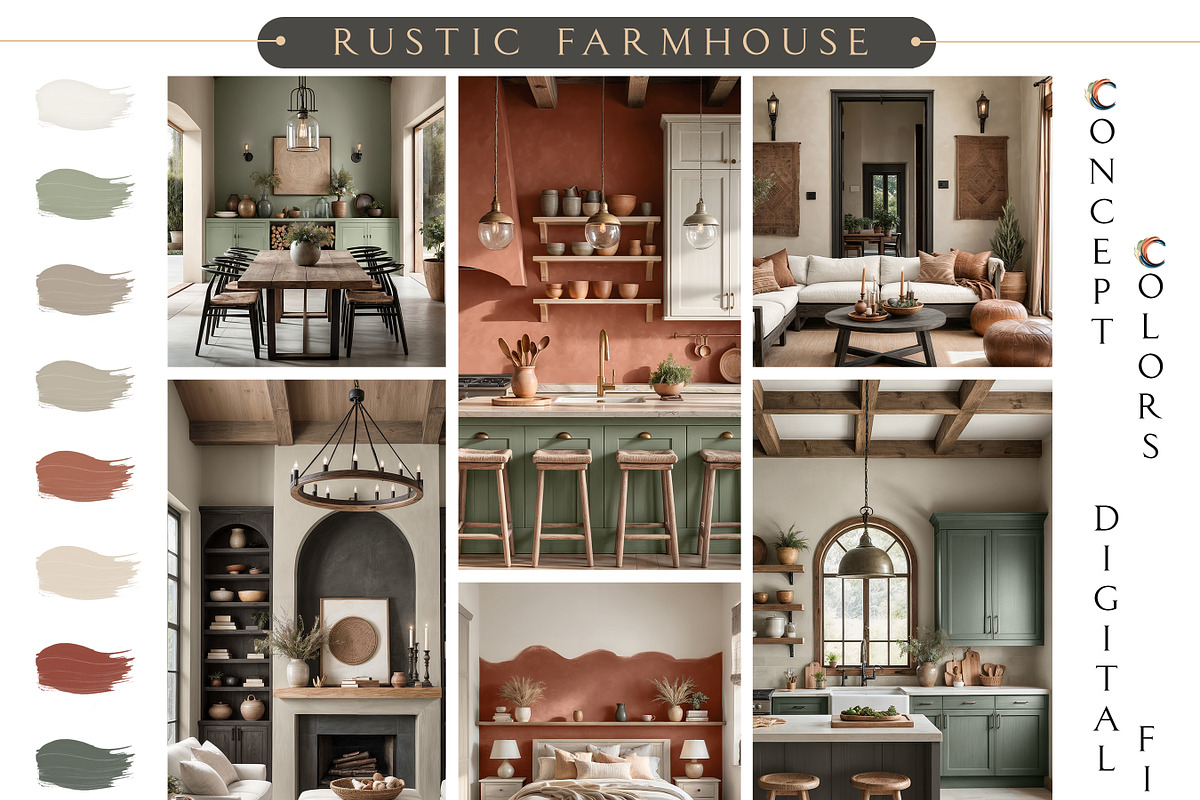 BM Rustic Farmhouse Paint Palette, a Presentation Template by CONCEPT COLORS (Photo 3 of 9)
