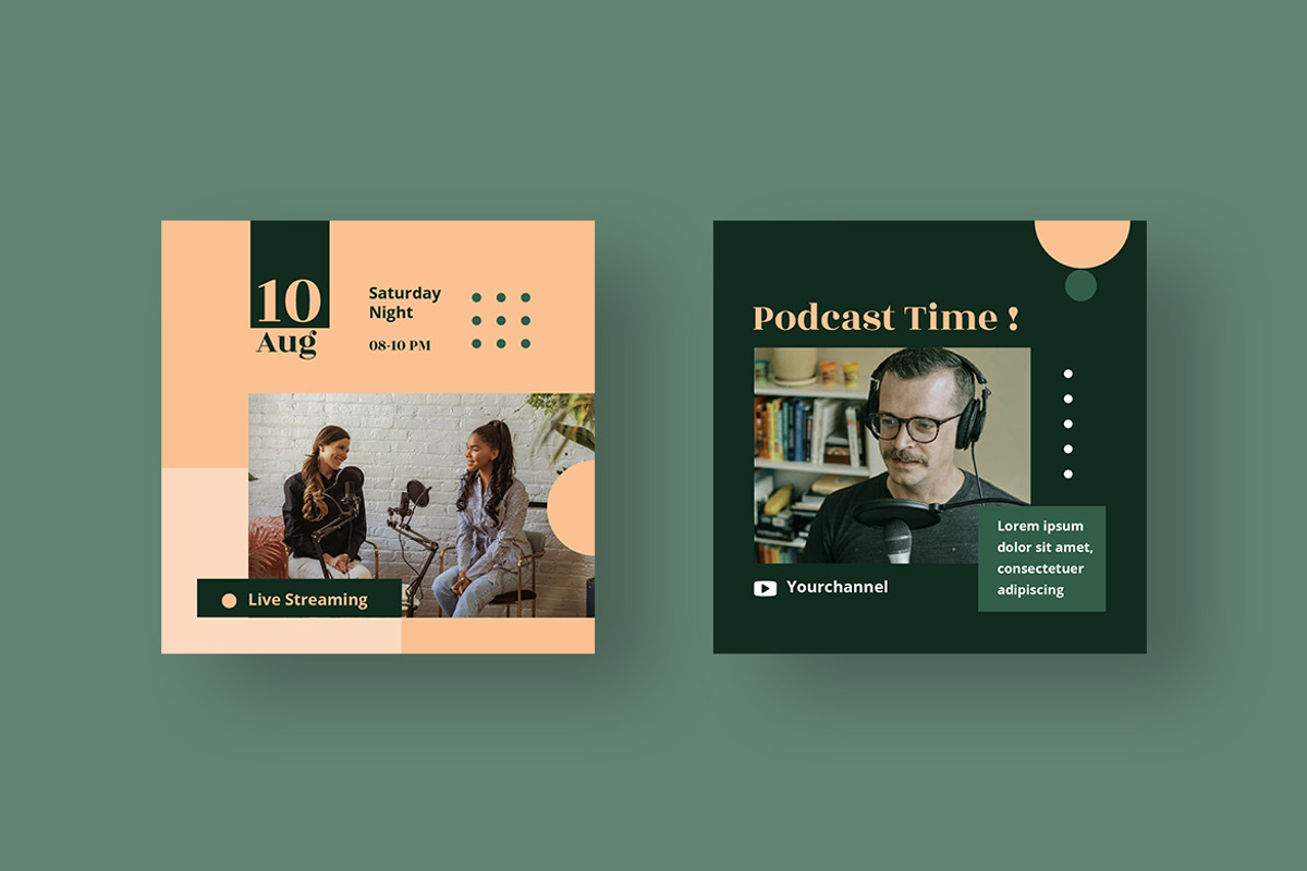 Podcast Instagram Post, a Social Media Template by MikroType Std (Photo 2 of 4)