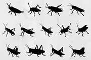 Grasshopper Silhouette SVG, an Animal Illustration by newminddesign (Thumbnail 1 of 3)