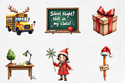 Christmas Teacher Clipart School Png, an Illustration by CrexoraLab (Thumbnail 2 of 5)