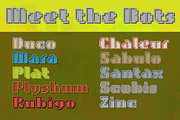 MetroBots Chrome, a Font by Our House Graphics Inc. (Thumbnail 1 of 16)