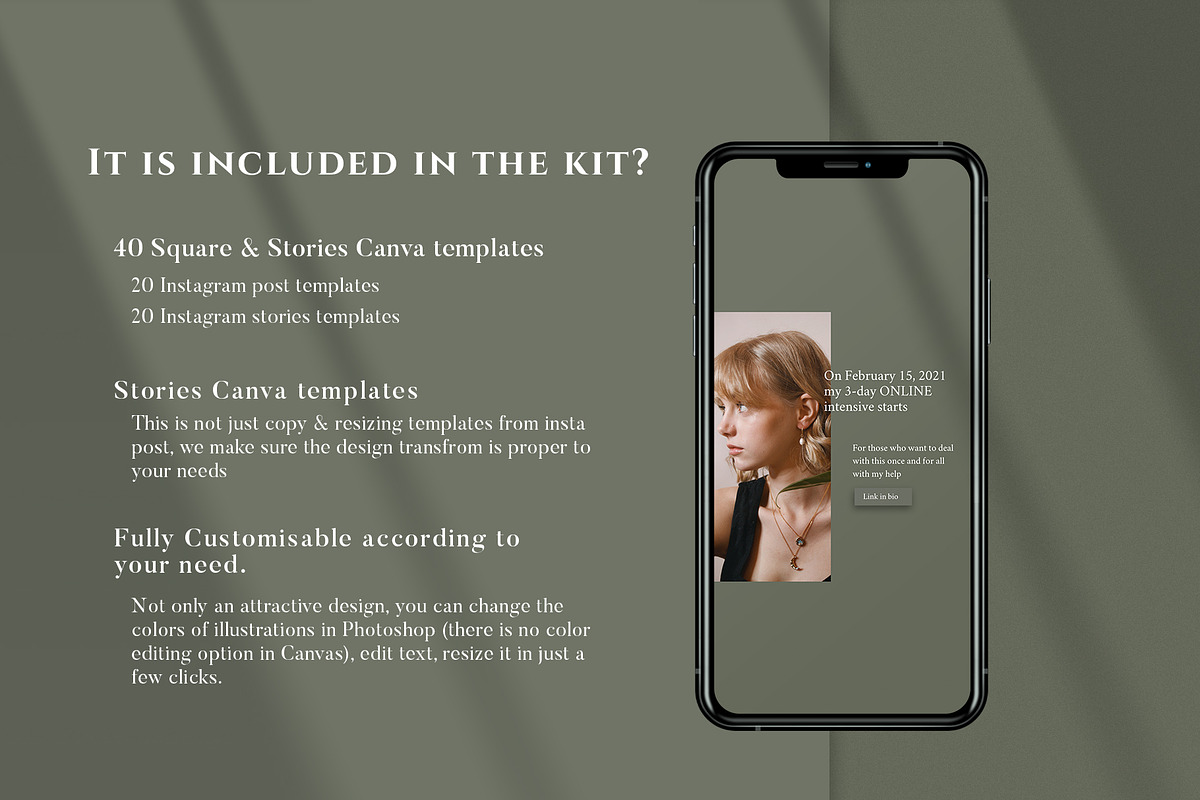 EVELYN TEMPLATES INSTAGRAM | CANVA, a Social Media Template by Lafnaeri