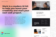 Werk UI 110 modern website layouts, an UI Kit Template by Lumina_ui_ux202 (Thumbnail 1 of 10)
