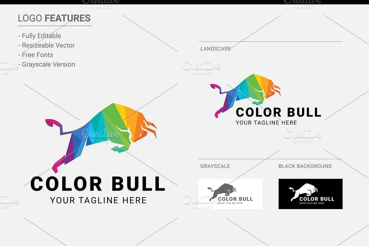 Bull Logo, a Branding & Logo Template by Ben Naveed
