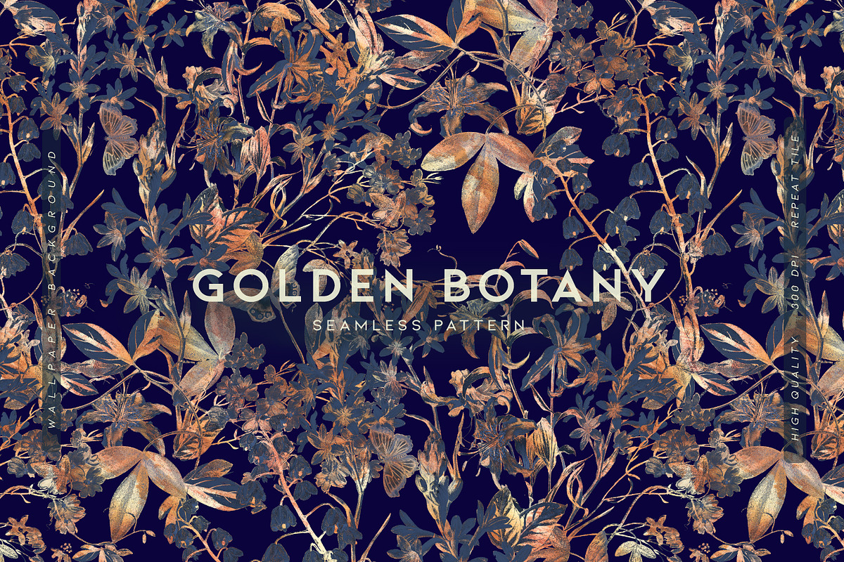 Golden Botany, a Wallpaper Graphic by MalyskaStudio (Photo 1 of 15)