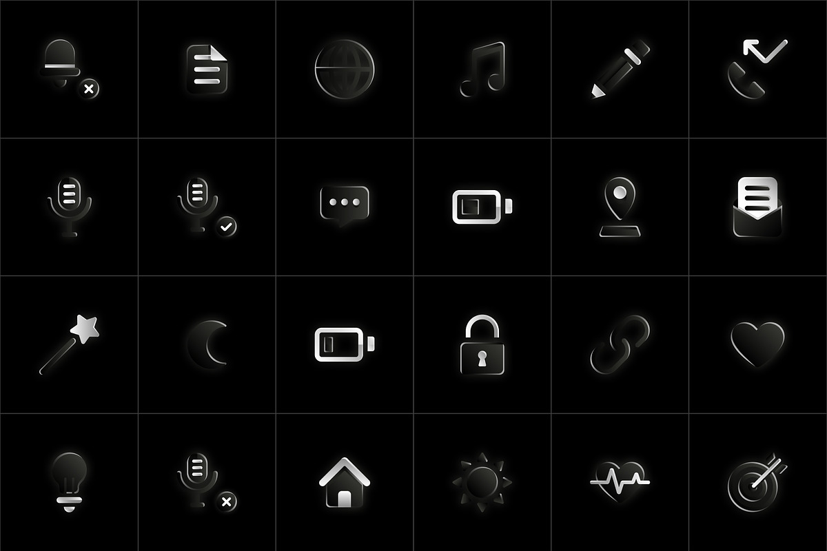 Dark UI icons, an Icon by OPALE (Photo 3 of 13)
