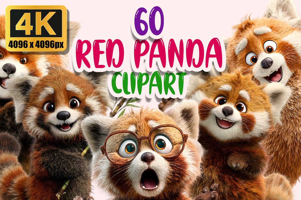 Red Panda PNG Clipart Bundle, a Graphic by M9 Design (Photo 1 of 10)