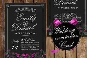 Black/White Wedding Invitation