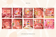 50 Girly Pink Retro Frame Mockups, a Household Mockup by Matisse Studio (Thumbnail 9 of 10)