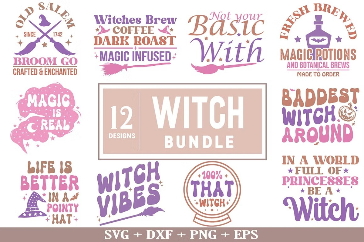 Witch Svg Design Bundle, a Seasonal Illustration by Libby Wishes (Photo 3 of 3)