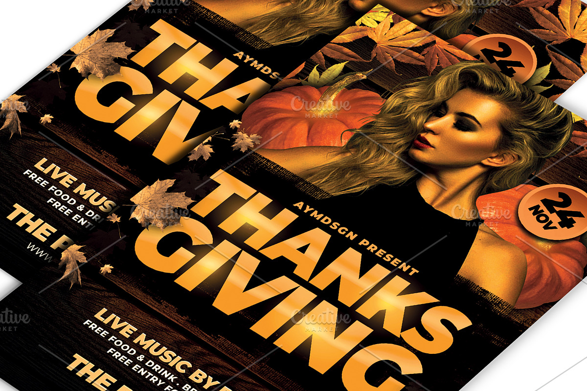Thanksgiving Flyer, a Flyer Template by AyumaDesign (Photo 2 of 2)