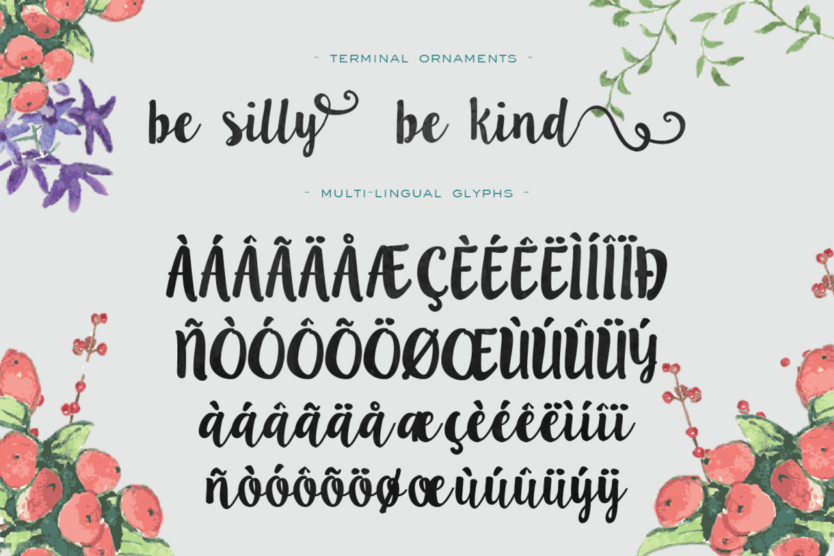Ink Blossoms Brush Script preview 7