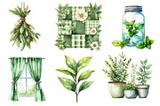 Green Summer Cottagecore Clipart, an Illustration by Dream Creation (Thumbnail 3 of 6)