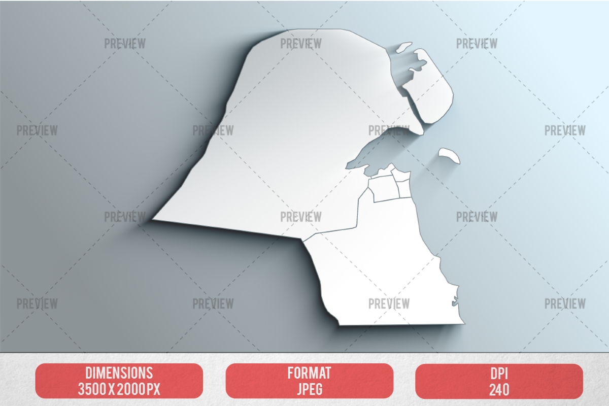 Modern White Map of Kuwait, a Background Graphic by AhmedZ - Motion ...