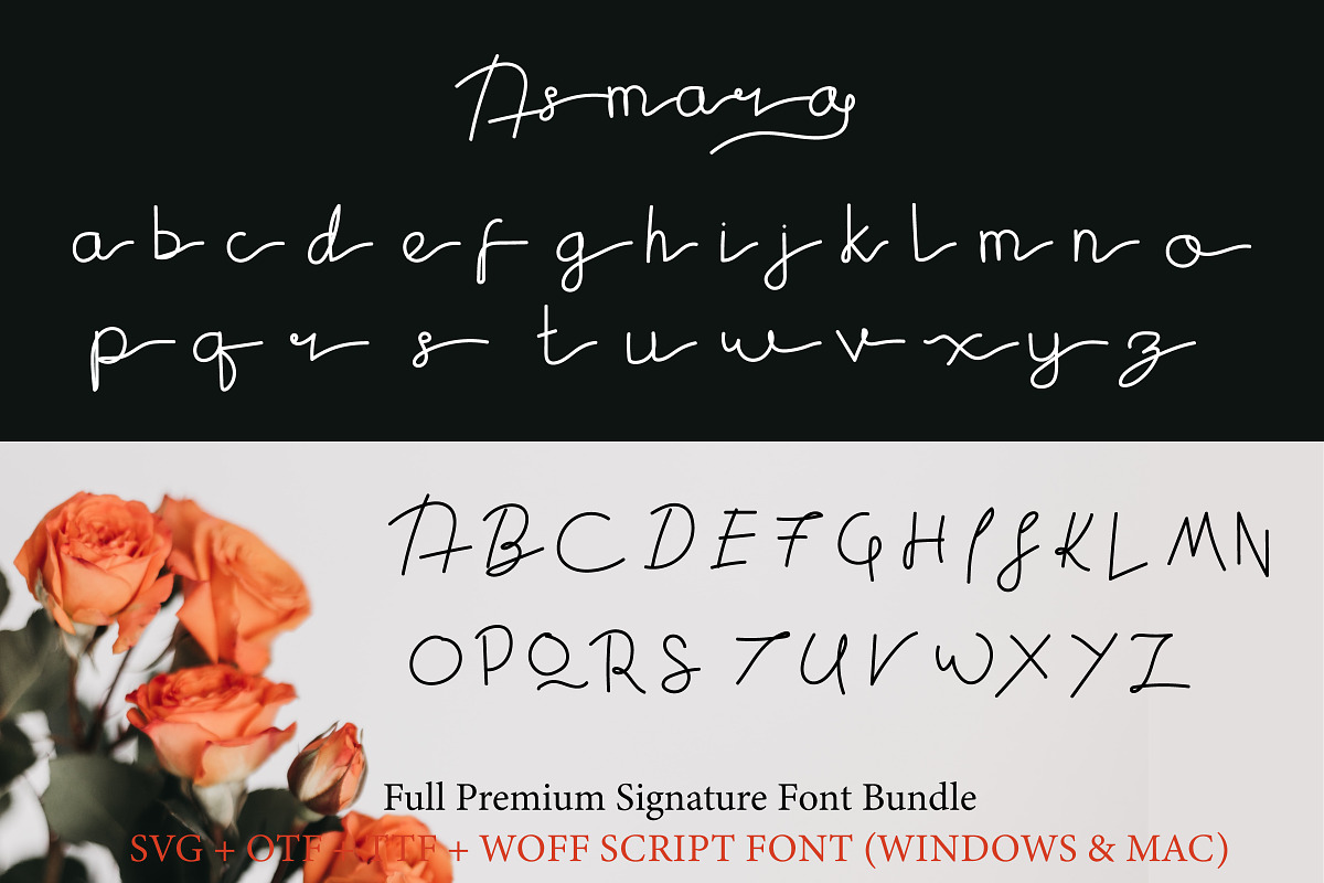 Asmara - Longtail Signature Font, a Script Font by Inventype Studio (Photo 4 of 9)