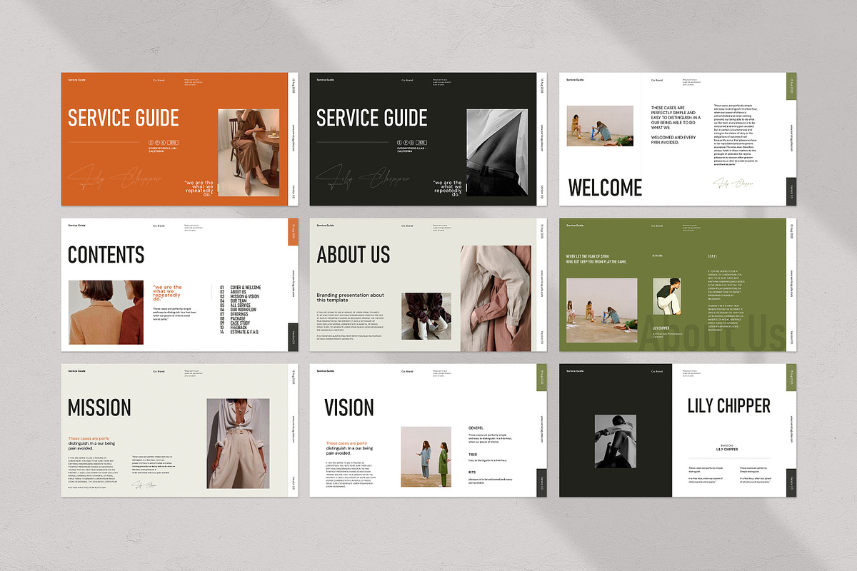 Service Guide Presentation Template, a Presentation Template by ...