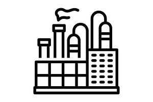 Industrial manufacturing black icon, an Outline Icon by Creative priyanka