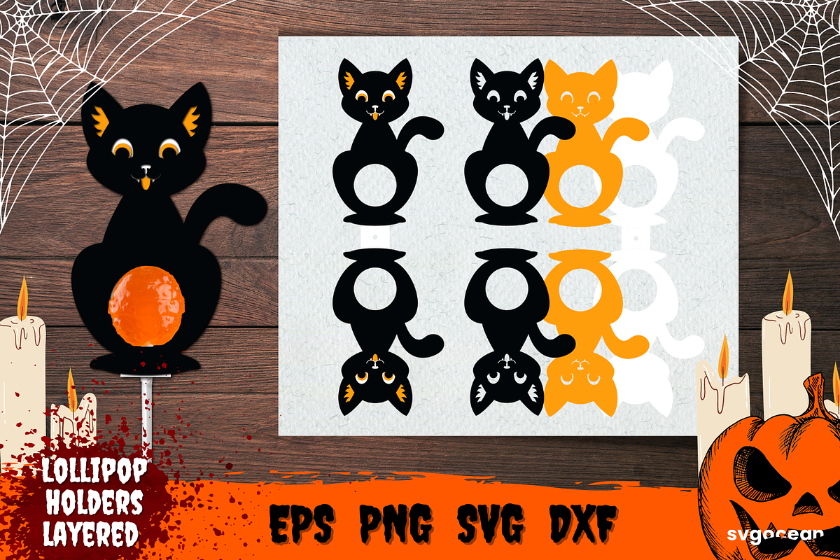 Halloween Lollipop Holders, an Illustration by svgocean (Photo 8 of 10)