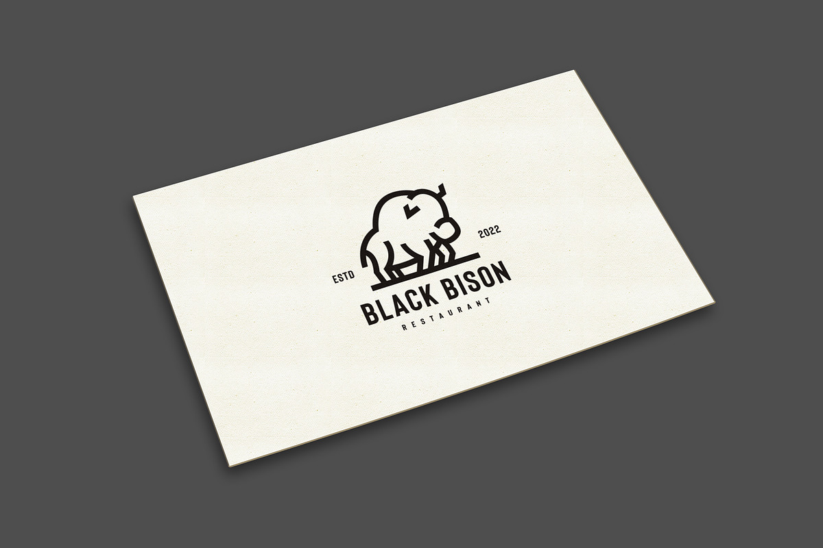 American buffalo logo design, a Branding & Logo Template by vexper (Photo 3 of 4)