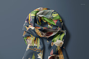 41x142cm Silk Scarf Mockup Set, a Mask Mockup by creatsy5 (Thumbnail 5 of 8)
