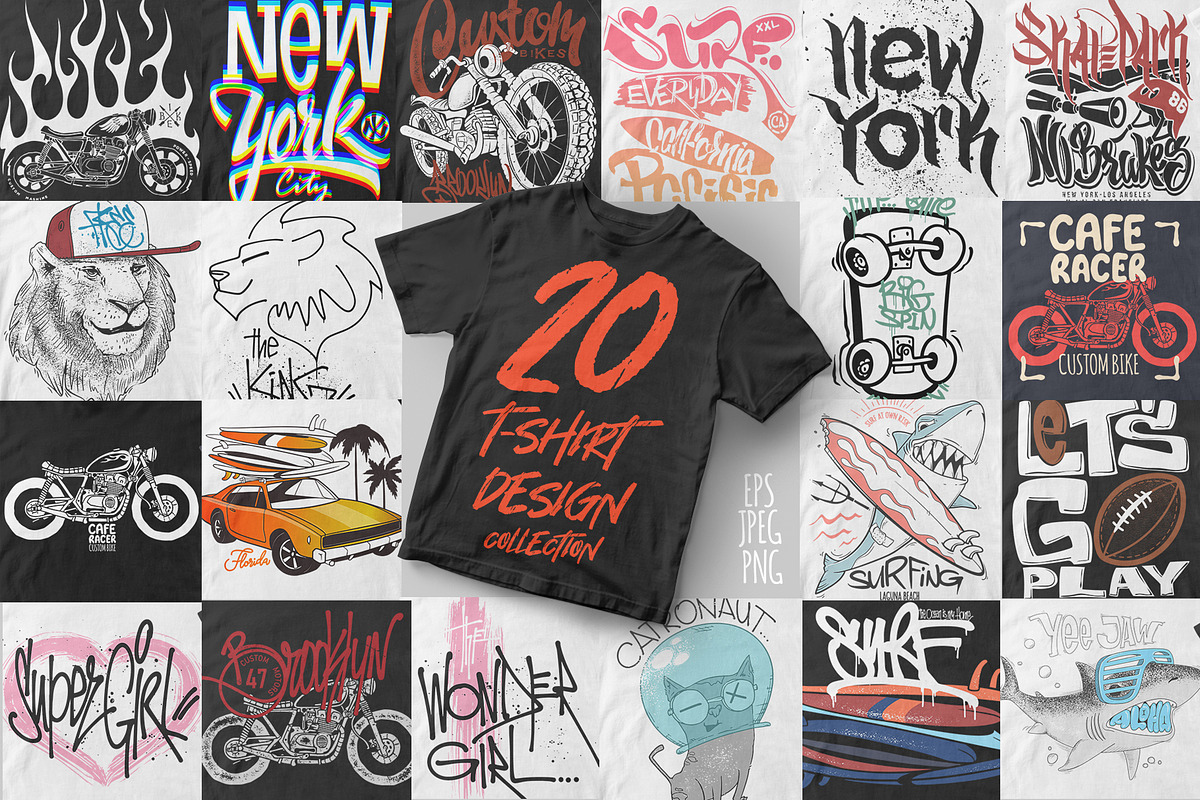 20 T-shirt design collection., an Illustration by Urbanshop (Photo 1 of 5)