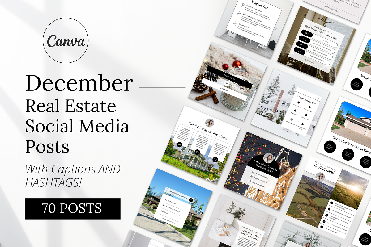 December Real Estate Posts, a Social Media Template by Marketing Templates Co. (Photo 1 of 9)
