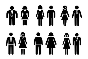 Toilet door pictograms set. Public, an Object Illustration by Stock-Smart-Start