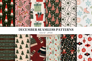 Festive Christmas Pattern Pack, a Pattern Graphic by illuztrate