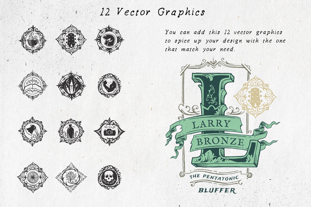 Vintage Monogram Logo Complete Pack, a Branding & Logo Template by lups design (Photo 7 of 7)
